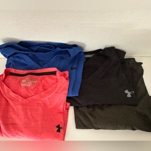 Under Armour / Nike v-neck athletic shirts